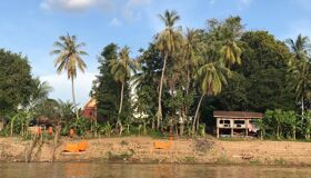 Don Khong Island local house by Mekong River